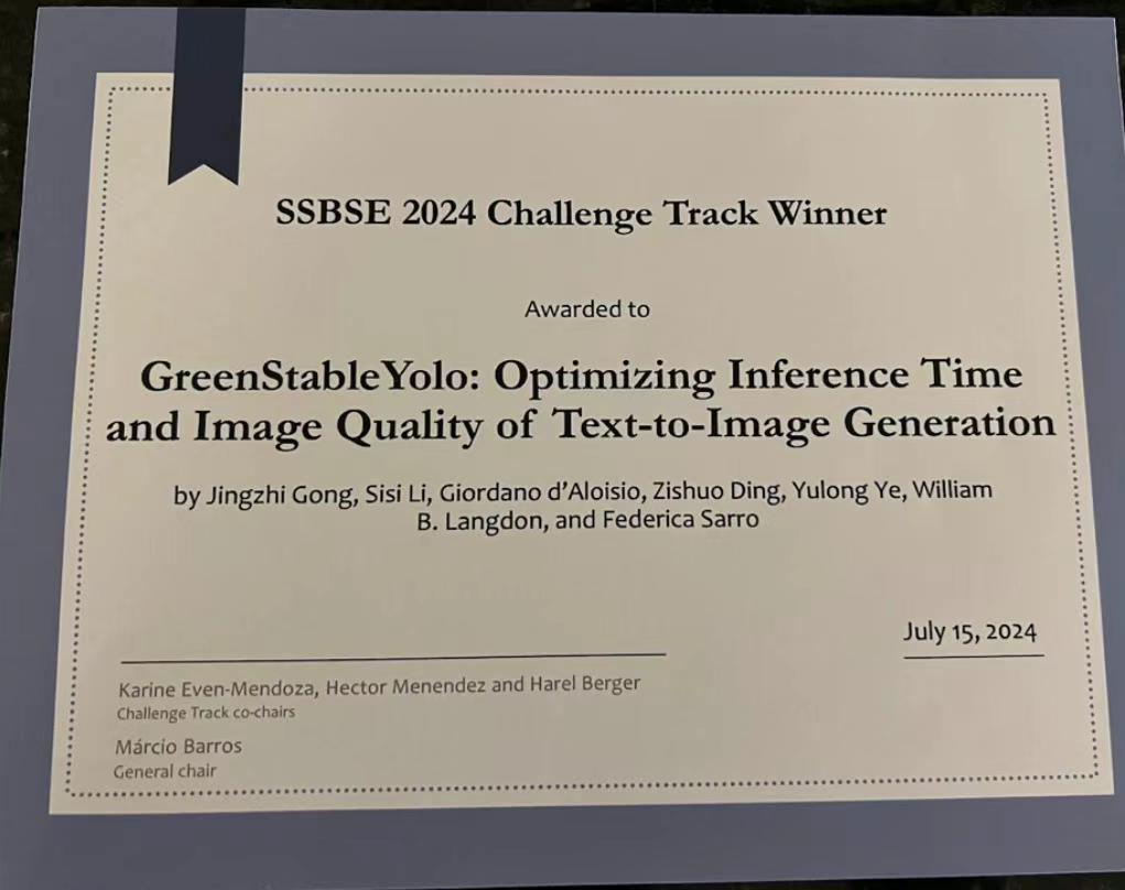 SSBSE 2024 Challenge Award